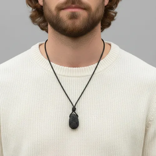 Miniatura 5 de Luck Strings Collar con colgante de cristal hecho a mano con piedras preciosas de chakras, diseño unisex para hombres y mujeres, gargantilla grande