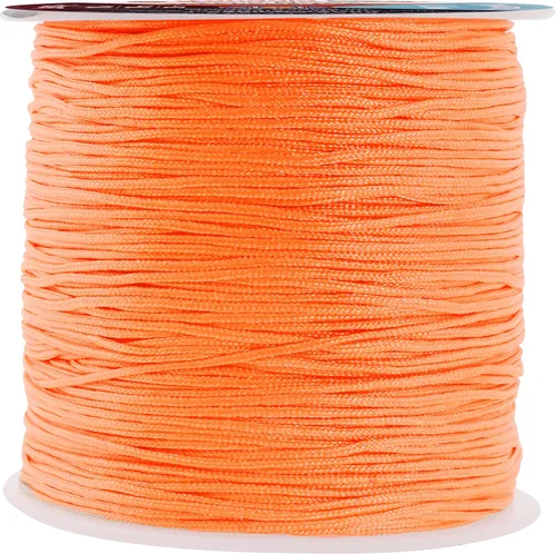 Miniatura 41 de Mandala Crafts Cordón de satén de nailon para la fabricación de joyas, 0.079 in, 55 yardas, cuerdas rojas de nailon, cordón de nudo chino para hacer