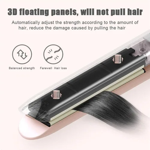 Miniatura 3 de Mini rizador 2 en 1, alisador y rizador de pelo de tamaño de viaje, rizador de calefacción para cabello corto, herramienta profesional de peinado
