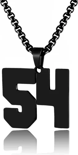 Miniatura 29 de Collar de Número Dorado para Hombre, Cadena de Acero Inoxidable con Colgante de Número para Atletas, Joyería Deportiva Personalizada para Niños
