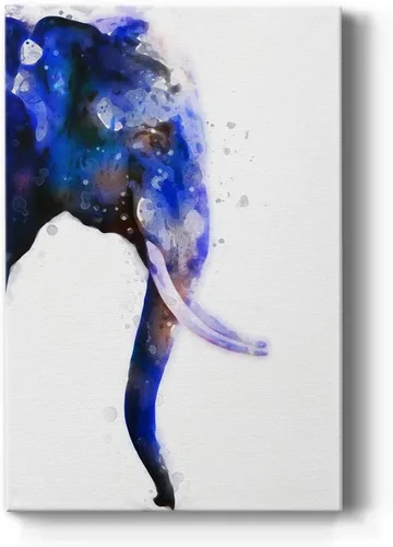 Miniatura 11 de Renditions Gallery Watercolor Elephant Gallery Wrapped Canvas Wall Art, 12x18, Black/White