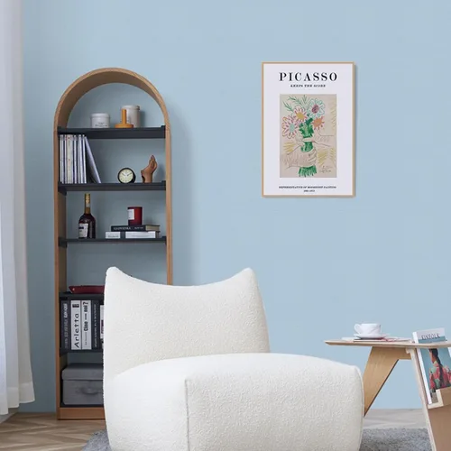 Miniatura 5 de Abyssaly Papel Tapiz Azul Papel Tapiz Azul Despegar y Pegar Papel Tapiz Removible Decorativo Despegar y Pegar Papel de Pared Autoadhesivo Papel