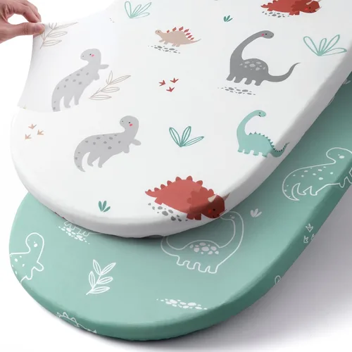 Miniatura 80 de Pack n Play Sheets, BROLEX 2 Pack Mini Crib Sheets,Stretchy Portable Fitted Playard Sheet Set, Convertible Playard Mattress Cover,Ultra Soft
