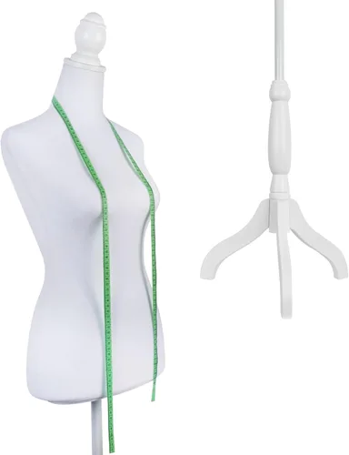 Maniquí de forma de vestido para coser cuerpo de maniquí femenino para ropa con base de trípode ajustable 58-67 pulgadas