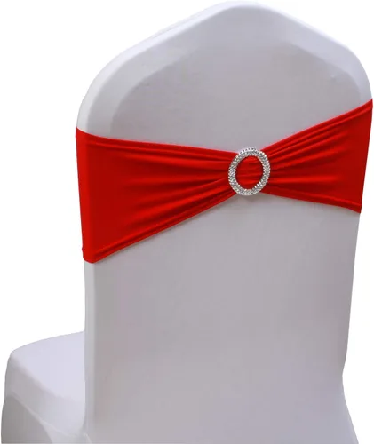 Miniatura 9 de 50 lazos elásticos para silla, bandas elásticas para silla con hebilla deslizante, lazos para bodas, hoteles, banquetes, fiestas de cumpleaños
