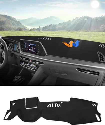 Miniatura 32 de Autorder Cubierta de salpicadero para Hyundai Sonata 2006 2007 2008 Accesorios Cubierta de tablero Actualización de franela Dash Mat Parasol