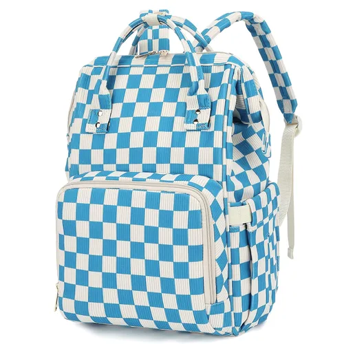 Miniatura 13 de Mochila para pañales de bebé para mamá, bolsa de pañales de gran capacidad para viajes para niños y niñas con correas para cochecito