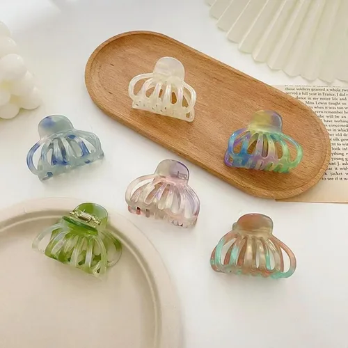 Miniatura 3 de 4 pinzas para el cabello, pinzas de acetato para mujeres y niñas, pinzas de mandíbula francesa, pinzas de pulpo, pinzas antideslizantes para cabello