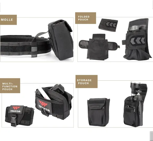 Miniatura 3 de YAKEDA Cinturones Tácticos de Batalla para Hombres - Cinturón Airsoft de Liberación Rápida con Trigger, Cinturones de Servicio Pesado con Bolsas 7