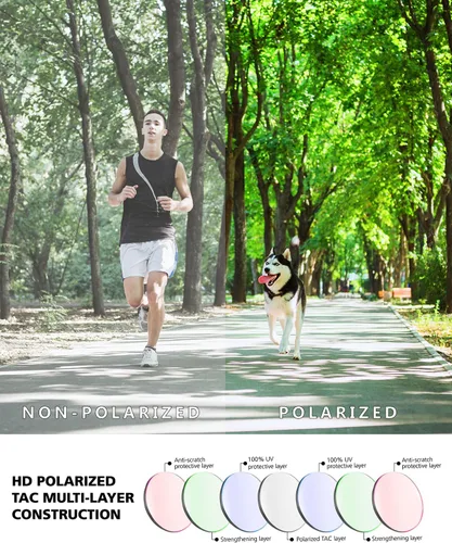 Miniatura 8 de Eazyrun Gafas de sol polarizadas deportivas para niños de 8 a 12 años, lentes para béisbol, softbol, ciclismo, protección UV para niños y niñas F25f