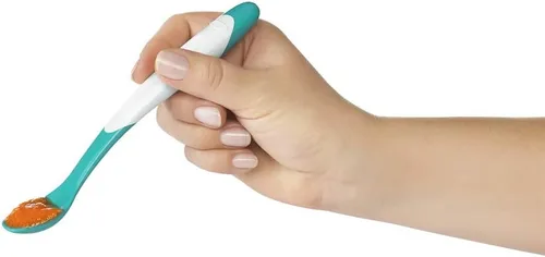Miniatura 17 de OXO Tot Cuchara de alimentación infantil, paquete múltiple Verde azulado/azul marino/rosa
