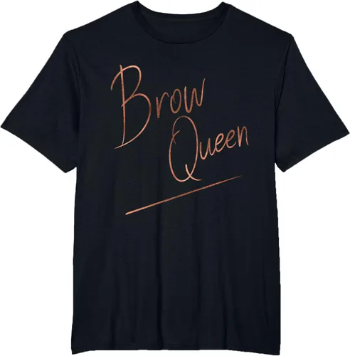 Miniatura 35 de Brow Queen Ombre - Camiseta de escritura a mano, regalo para artista de maquillaje, Negro, S