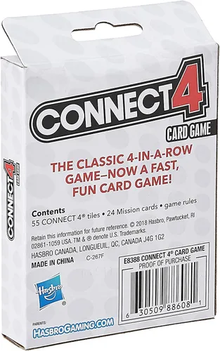 Miniatura 7 de Hasbro Gaming Juego de cartas Connect 4 para niños, 2-4 jugadores, juego 4 en fila, divertidas actividades de verano, esenciales para viajes