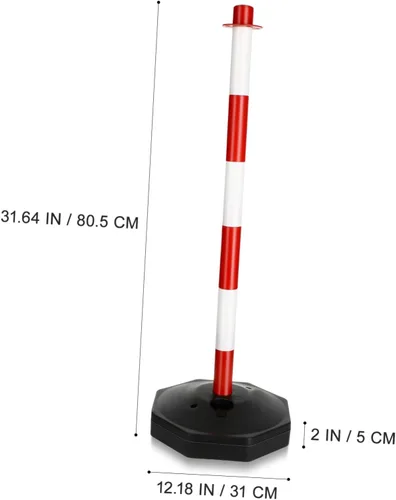Miniatura 4 de Marcadores de entrada de bolardo de seguridad Bolardo de tráfico poste delineador poste con base Conos de tráfico de plástico Conos de tráfico