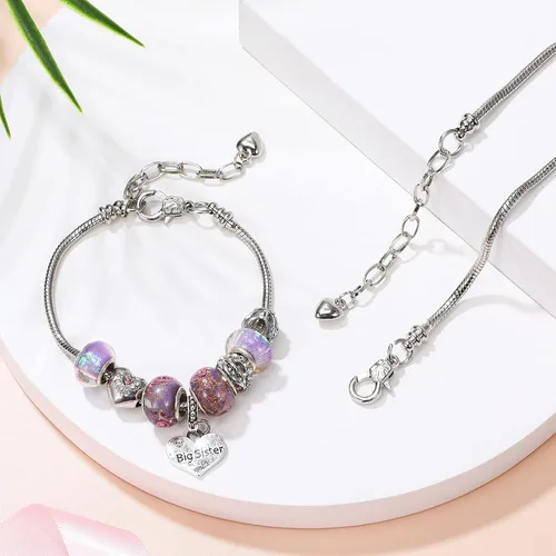 Miniatura 7 de Hicarer 27 Piezas Cadena de Pulsera con Dijes de Serpiente Cadena de Pulsera con Dijes Ajustable con Extensor en Forma de Corazón Cobre DIY