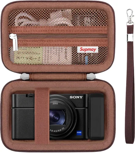 Miniatura 9 de Funda de transporte para cámara compacta Sony RX100 VII/ RX100 VI/ RX100 V/ RX100 IV/ RX100 III Premium Compact Camera, bolsa de viaje con bolsillo