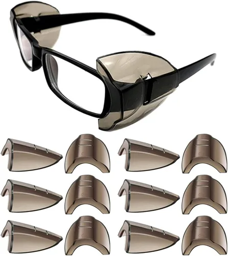 2/4/6/10 pares de protectores laterales de seguridad para ojos, protectores laterales deslizantes, se adapta a anteojos de tamaño correspondiente