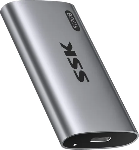 Miniatura 12 de SSK Disco duro externo SSD de 128 GB, SSD portátil de hasta 550 MB/s, unidades de estado sólido rápidas, unidad externa USB 3.2 Gen2 para iPhone