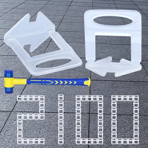 Miniatura 10 de Clips de sistema de nivelación de azulejos, espaciadores, clips niveladores de azulejos, espaciadores niveladores de azulejos, 1000 piezas de 1/8