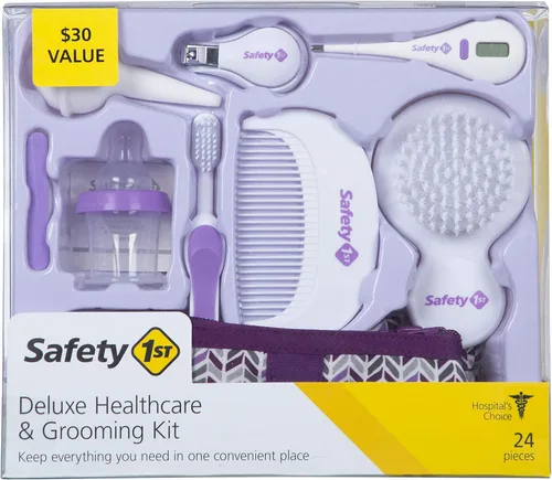 Miniatura 9 de Kit de cuidado y aseo de la salud Deluxe Safety 1st para bebé, Pirámides Aqua, Esenciales para bebés recién nacidos, Talla única, 24 piezas