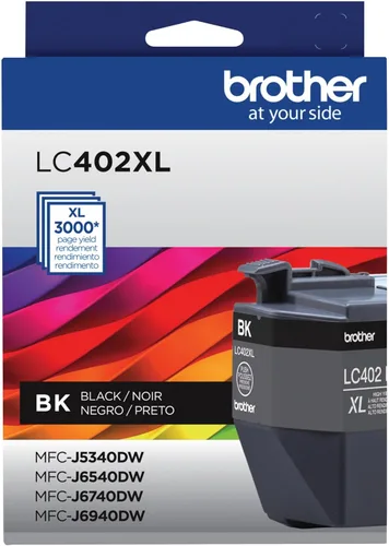 Miniatura 2 de Brother Cartucho de tinta negro de alto rendimiento LC402XLBK genuino