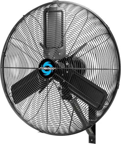 Miniatura 10 de Tornado Ventilador de pared oscilante de alta velocidad de la serie Pro de 24 pulgadas – 3 velocidades, 7200 CFM, cable de 6.6 pies – Certificado