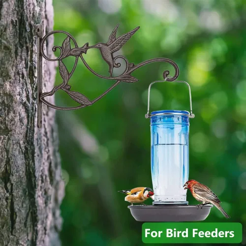 Miniatura 2 de Soportes para colgar plantas en la pared, de hierro fundido, de metal, para plantas forjadas, ganchos decorativos para colibrí, para interiores