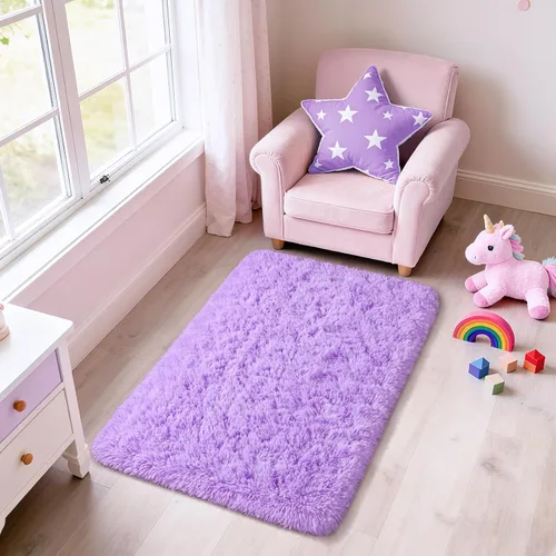 Miniatura 133 de Merelax Alfombra Moderna Suave y Esponjosa Shaggy para Dormitorio Sala de Estar Decoración de Sillas Pequeñas Alfombras Tapetes para Pies Piso, Verde