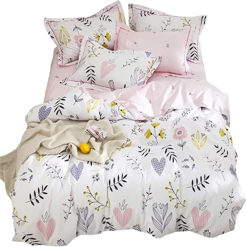 Miniatura 7 de OTOB - Juego de funda de edredón y 2 fundas de almohada, 100% algodón, diseño floral