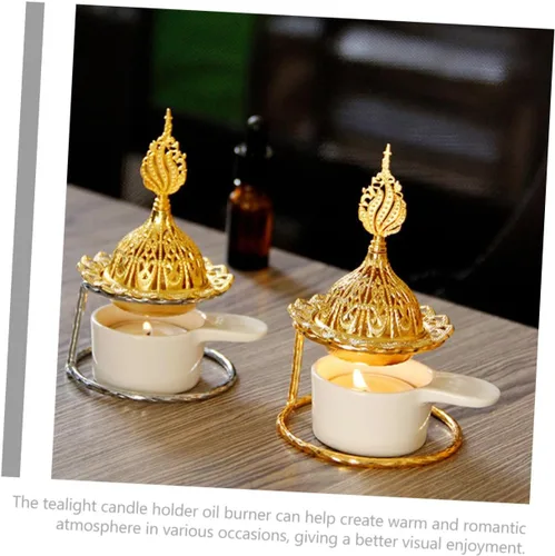 Miniatura 9 de Tealight - Calentador de cera para velas y quemador de aceite esencial, quemador de aceite para decoración del hogar perfumada