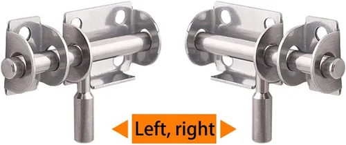 Miniatura 3 de Mini cerrojo deslizante para puerta, 2.6 pulgadas de acero inoxidable resistente (paquete de 2) OLT con orificio para candado, pestillos interiores
