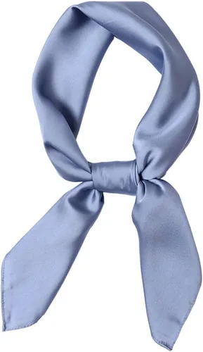 Miniatura 88 de Conjunto de bufanda de poliéster de gasa cuadrada de satén suave y grande para mujer, cuello de cabeza, multiuso, colores sólidos disponibles