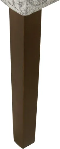 Miniatura 201 de Homepop Silla de comedor con detalles festoneados, sillas de comedor Parsons tapizadas, muebles decorativos para el hogar, tejido gris claro