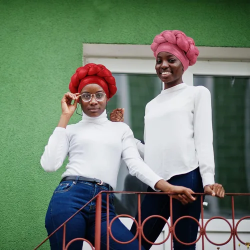 Miniatura 7 de 6 unidades de turbante africano para mujeres negras, gorro trenzado elástico africano para el cabello trenzado
