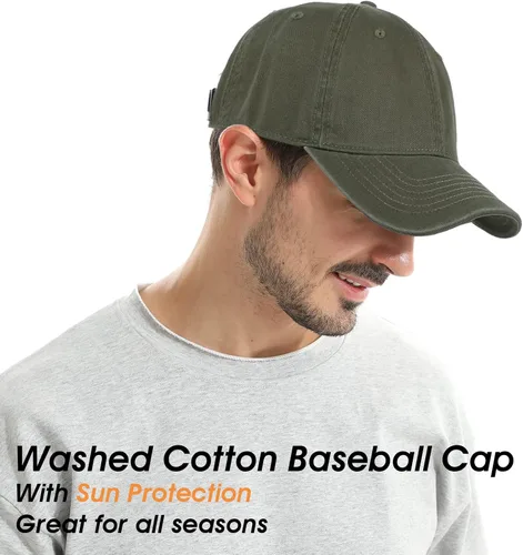 Miniatura 3 de Gorra de béisbol unisex de algodón liso en blanco para papá, ajustable, estilo vintage