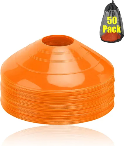 Miniatura 9 de Ashsajkd Juego de 25/50/100 conos de fútbol de agilidad con bolsa de transporte y para conos de fútbol para entrenamiento, fútbol, baloncesto