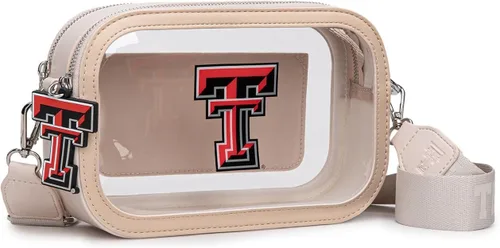 Miniatura 27 de Montana West NCAA Bolsa transparente para eventos de estadio, bolsos para fanáticos de los deportes con correa de nailon ajustable, bolsillo