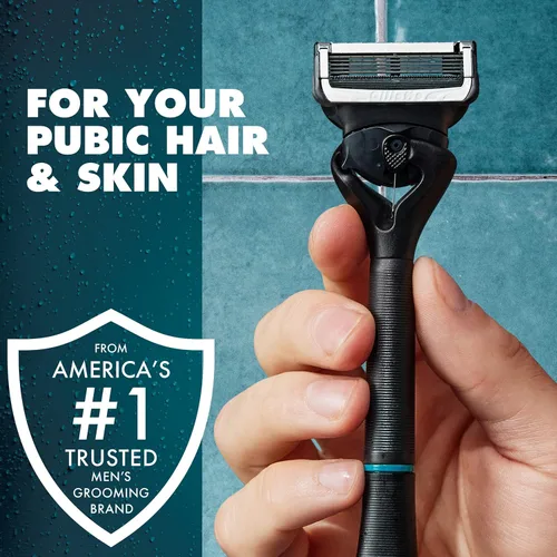 Miniatura 6 de Gillette Maquinilla de afeitar íntima para hombres, maquinilla de afeitar púbica para hombre para el paisaje, suave y fácil de usar, diseñada