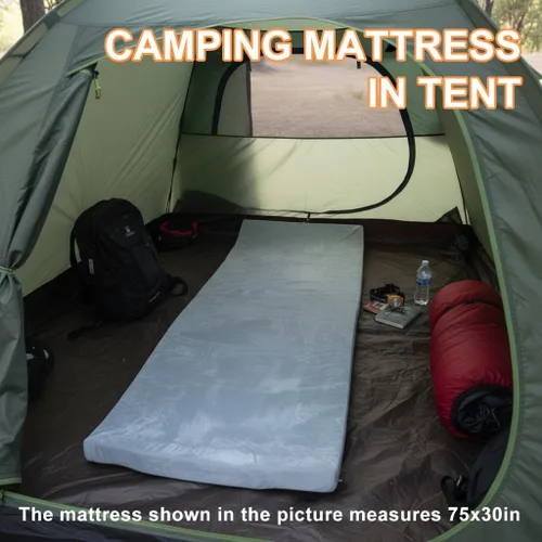 Miniatura 8 de Colchón de espuma para camping - Tapete enrollable portátil para dormir para coche, tienda de campaña, cuna y suelo - Impermeable, cómodo y compacto