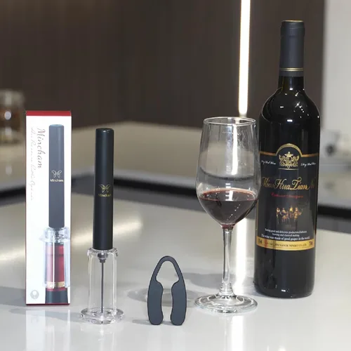 Miniatura 2 de Mincham Abridor de vino, sacacorchos con bomba de presión de aire, abridor de botellas de vino con cortador de aluminio, regalos para los amantes