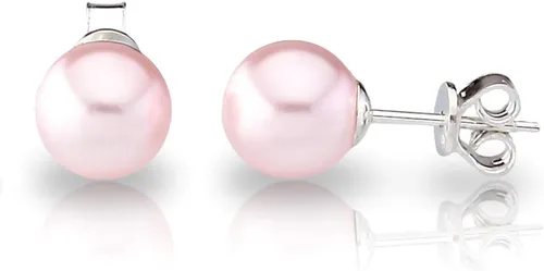 Miniatura 3 de Genuine Fine European Crystal 8mm Round Simulated Pearl S925 Solid Sterling Silver Stud Earrings For Women