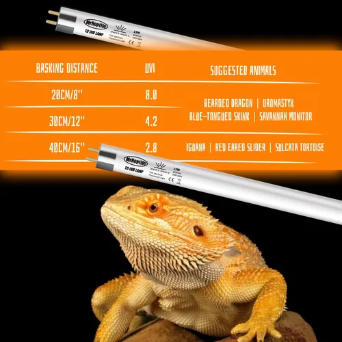 Miniatura 2 de MRREPTILE Bombilla T8 UVB, paquete de 2 lámparas fluorescentes de 15 W Desert 10.0 UVB para reptiles del desierto, barra de luz UVB de dragón