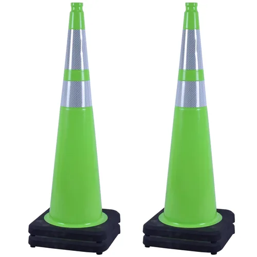 Miniatura 44 de OrangeStar Conos de Tráfico de 36" Paquete de 6 Conos de Seguridad Azules con Collares Reflectantes, Base de Servicio Pesado para Construcción