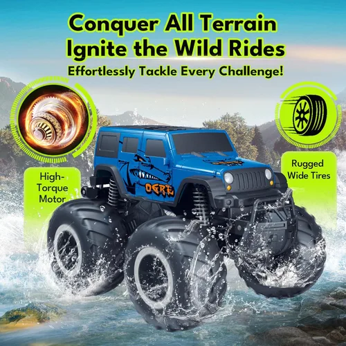 Miniatura 3 de Threeking 1:16 Impermeable Monster Truck SUV Juguetes RC Cars Control Remoto Coche Camión Juguetes 4WD Todo Terreno Off-Road Car Juguetes Regalos 6