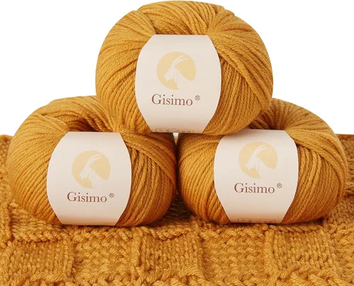 Miniatura 46 de 100% lana merino para tejer y ganchillo, hilo lujoso y suave de 6 cabos para tejer y crochet a mano, 1.76 oz/50 g, 127 yardas/116 metros