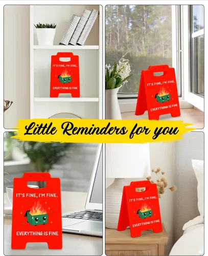 Miniatura 6 de Letreros de escritorio con accesorios de escritorio de contenedor, divertidos regalos de oficina para compañeros de trabajo, bonitos regalos