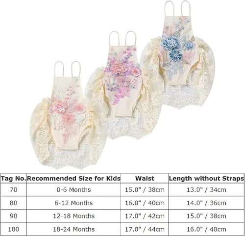 Miniatura 7 de Traje de primer cumpleaños para niña con volantes manga corta encaje floral vestido de tul diadema de corona sesión de fotos