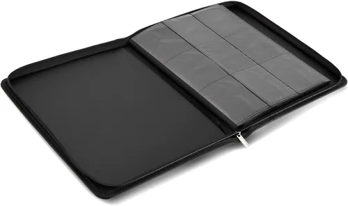 Miniatura 5 de Bright Creations Carpeta de tarjetas de piel sintética – Carpeta de tarjetas de intercambio de 360 grados con carga lateral – Almacenamiento