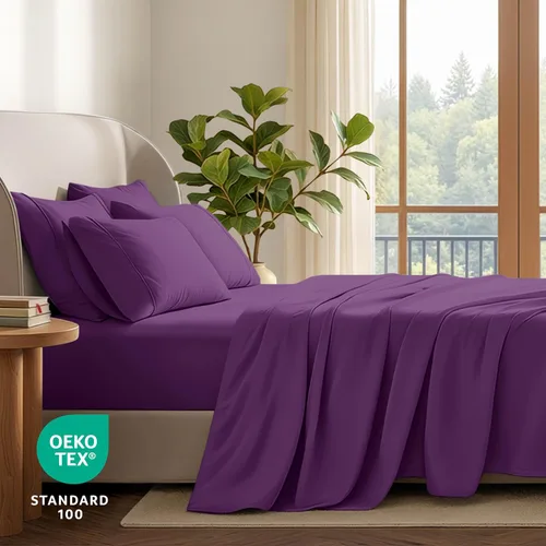 Miniatura 25 de Bare Home Hotel Luxury - Juego de sábanas tamaño individual, extra suave, 4 piezas, bolsillos profundos, ajuste fácil, refrescante y transpirable