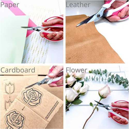 Miniatura 7 de Beaditive Tijeras Multiusos para Manualidades - Tijeras de Corte Ergonómicas con Cuchillas de Acero al Carbono Afialadas - Tijeras de Coser